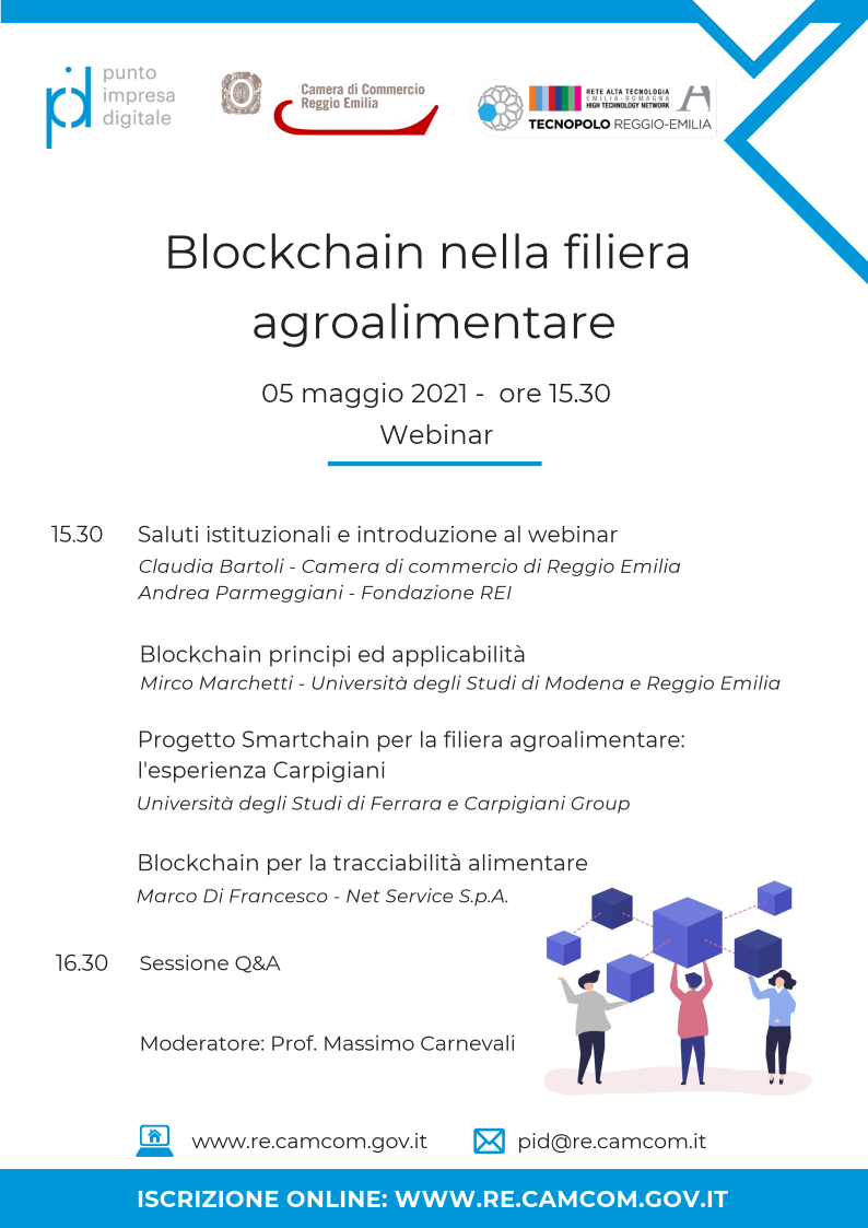 Webinar Blockchain PID CCIAA Reggio Emilia